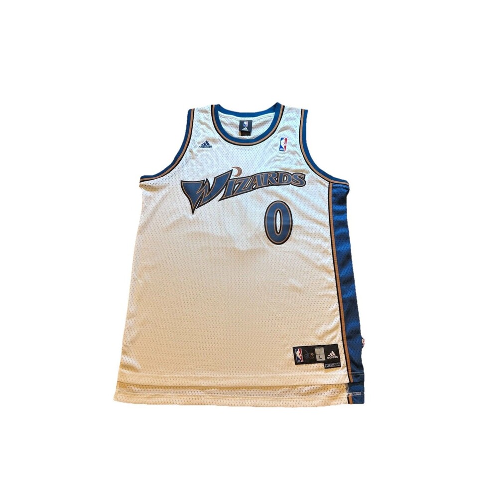 Adidas Gilbert Arenas Washington Wizards Jersey White Men's Large Length +2 NBA